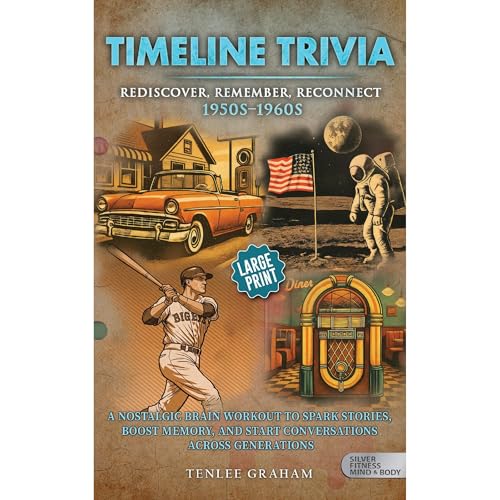 Cover of Timeline Trivia: Rediscover, Remember, Reconnect — 1950s–1960s: Large Print