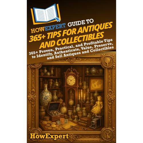 Cover of HowExpert Guide to 365+ Tips for Antiques and Collectibles
