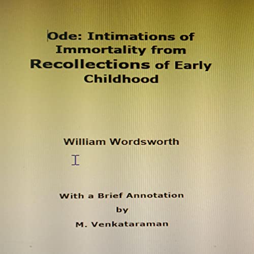 Cover of Ode: Intimations of Immortality from Recollections of Early Childhood