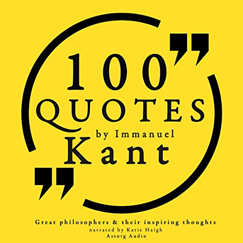 Cover of 100 Quotes by Immanuel Kant