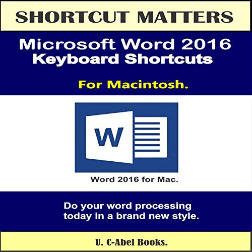 Cover of Microsoft Word 2016 Keyboard Shortcuts for Macintosh