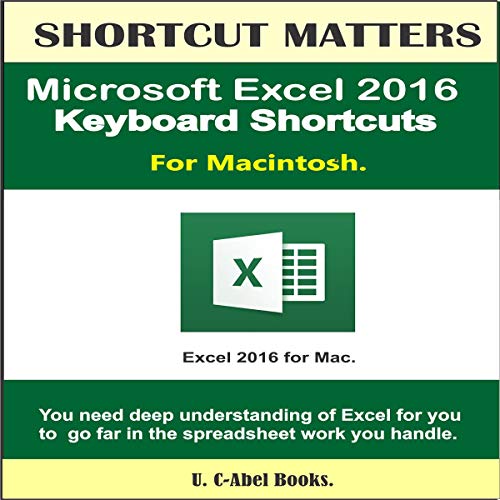 Cover of Microsoft Excel 2016 Keyboard Shortcuts for Macintosh
