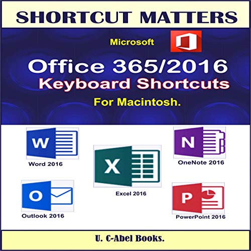 Cover of Microsoft Office 365/2016 Keyboard Shortcuts for Macintosh