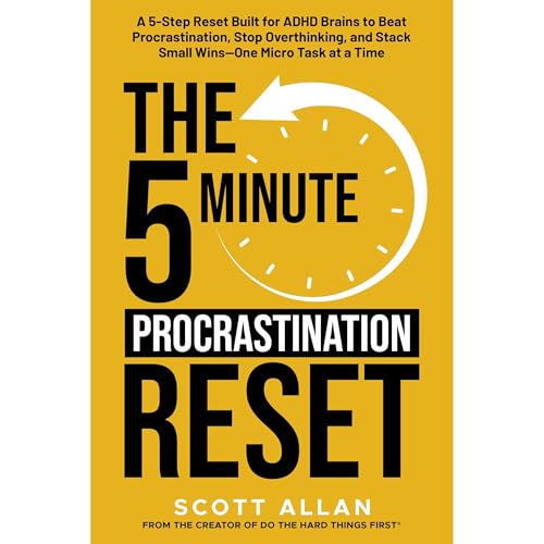 Cover of The 5-Minute Procrastination Reset (for ADHD Brains)