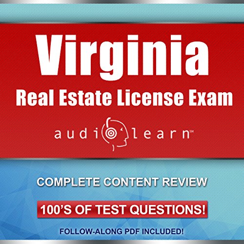 Cover of Virginia Real Estate License Exam AudioLearn - Complete Audio Review for the Real Estate License Examination in Virginia!