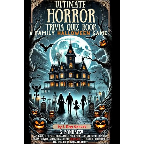 Cover of Ultimate Horror Trivia Quiz Book & Family Halloween Game