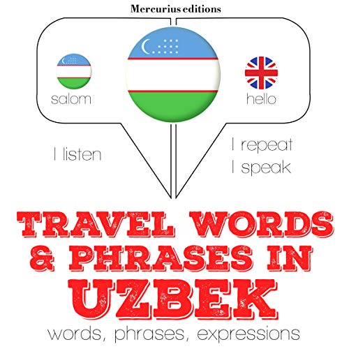 Cover of Travel words and phrases in Uzbek