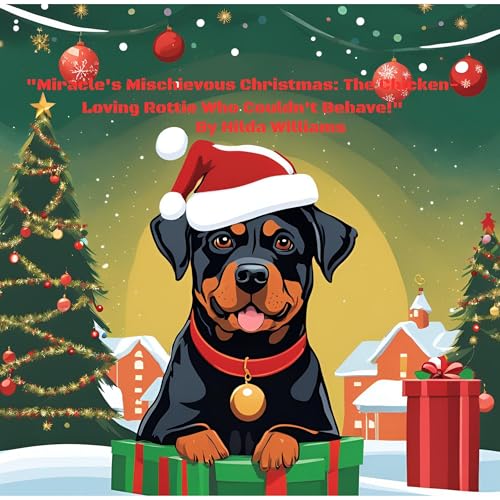 Cover of Miracle's Mischievous Christmas: The Chicken-Loving Rottie Who Couldn't Behave!