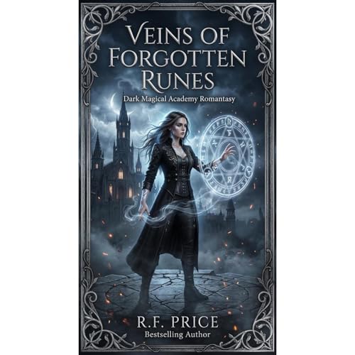 Cover of Veins of Forgotten Runes: A Dark Magical Academy Romantasy