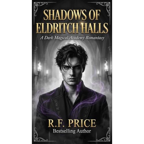 Cover of The Shadows of Eldritch Halls: A Dark Magical Academy Romantasy