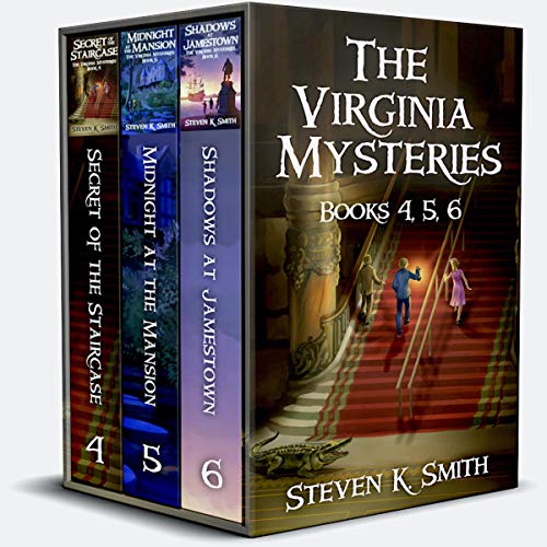 Cover of The Virginia Mysteries Box Set 2: Secret of the Staircase, Midnight at the Mansion, Shadows at Jamestown