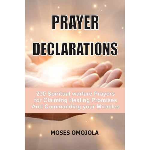 Cover of Prayer Declarations: 230 Spiritual Warfare Prayers For Claiming Healing Promises And Commanding Your Miracles