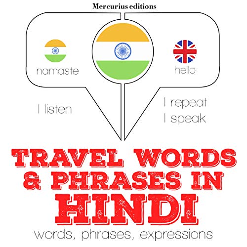 Cover of Travel words and phrases in Hindi