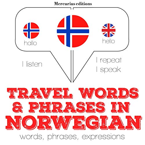 Cover of Travel words and phrases in Norwegian