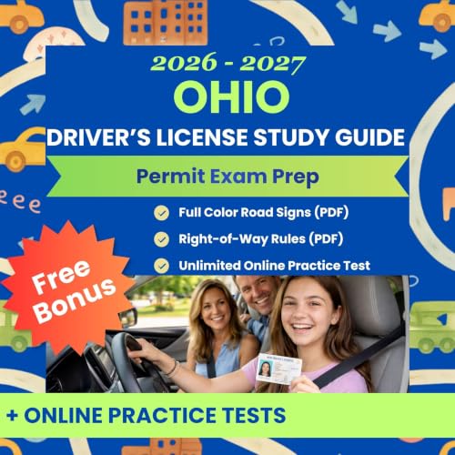 Cover of Ohio Driver's License Study Guide 2026: BMV Exam Prep
