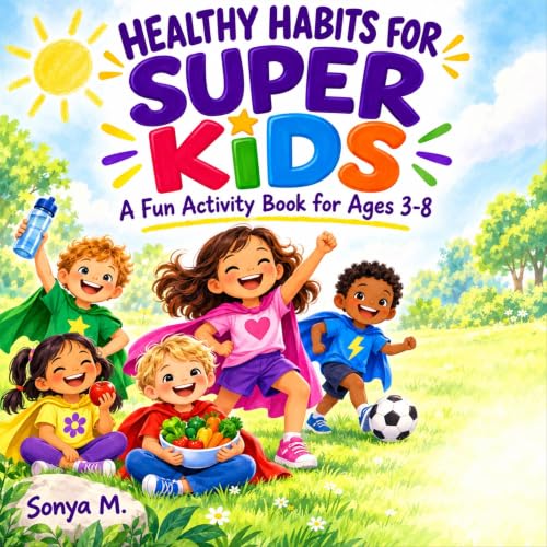 Cover of Healthy Habits for Super Kids: A Fun Activity Book for Ages 3-8