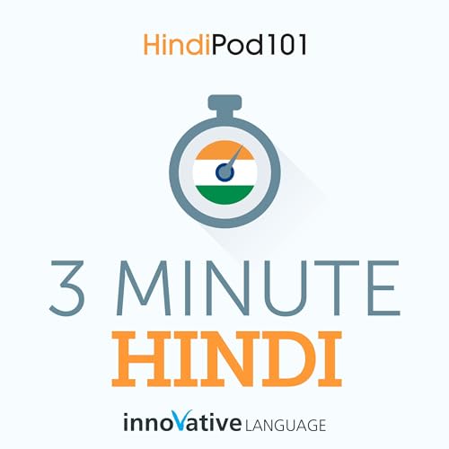 Cover of 3-Minute Hindi - 25 Lesson Series Audiobook