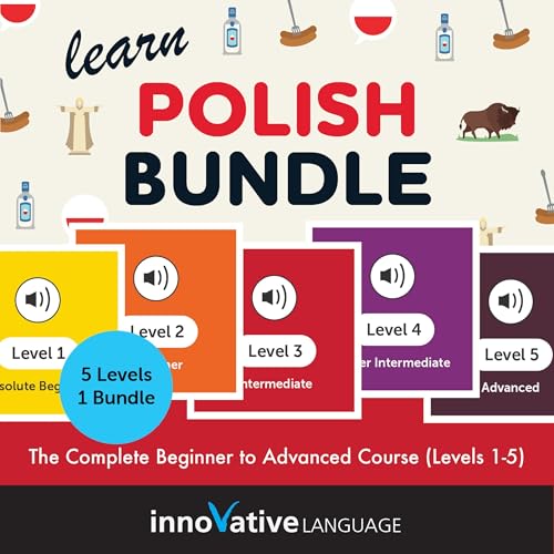 Cover of Learn Polish Bundle: The Complete Beginner to Advanced Course (Levels 1-5)