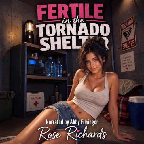 Cover of Fertile in the Tornado Shelter: A Humorous Age Gap Smutty Short Story (Fertile Chaos)
