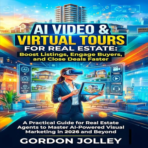 Cover of AI Video & Virtual Tours for Real Estate: Boost Listings, Engage Buyers, and Close Deals Faster: A Practical Guide for Real Estate Agents to Master ... ... Estate Marketing Series with AI Book 2)