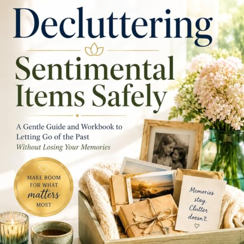 Cover of Decluttering Sentimental Items Safely: A Gentle Guide and Workbook to Letting Go of the Past Without Losing Your Memories (The Practical Decluttering Series 2)