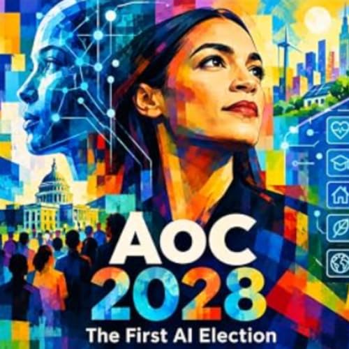Cover of AOC 2028: The First AI Election