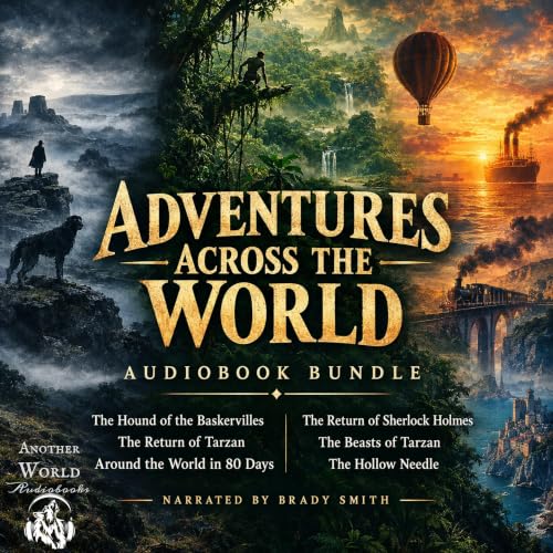Cover of Adventures Across the World Bundle (6 Full Audiobooks)