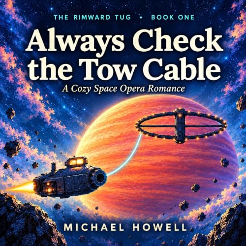 Cover of Always Check the Tow Cable: A Cozy Space Opera Romance (The Rimward Tug, volume 1)