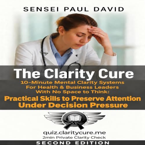 Cover of The Clarity Cure - Second Edition: 10-Minute Mental Clarity Systems for Health & Business Leaders With No Space to Think: Practical Skills to Preserve Attention Under Decision Pressure