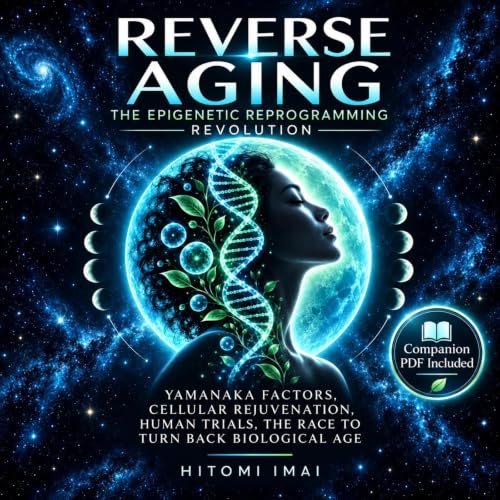 Cover of REVERSE AGING: The Epigenetic Reprogramming Revolution: Yamanaka Factors, Cellular Rejuvenation, Human Trials, and the Race to Turn Back Biological Age