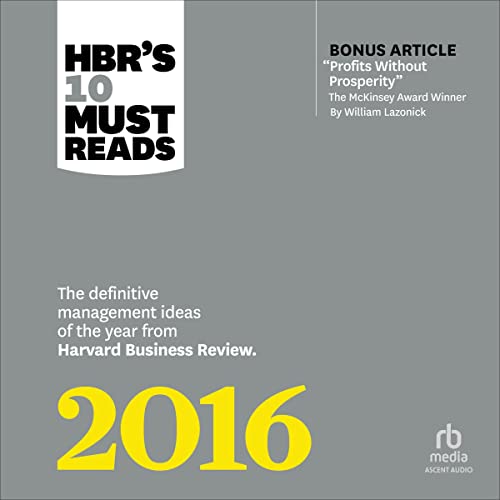 Cover of HBR's 10 Must Reads 2016