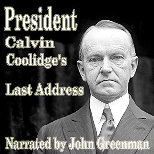 Cover of President Calvin Coolidge's Last Address
