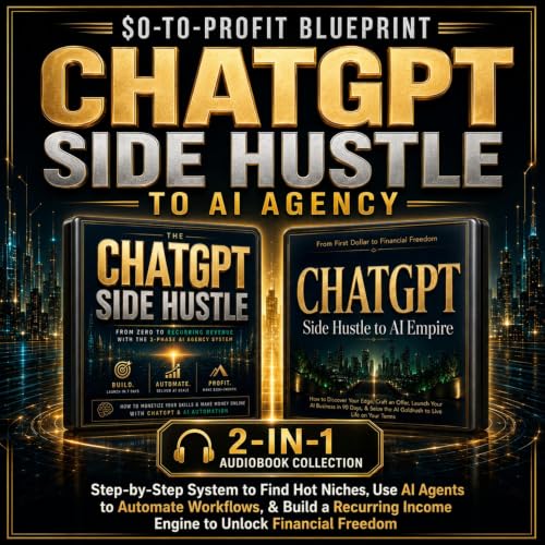 Cover of ChatGPT Side Hustle to AI Agency: $0-to-Profit Blueprint