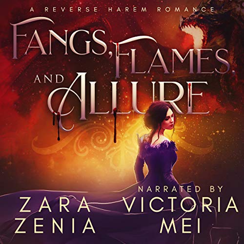 Cover of Fangs, Flames, and Allure: A Reverse Harem Romance