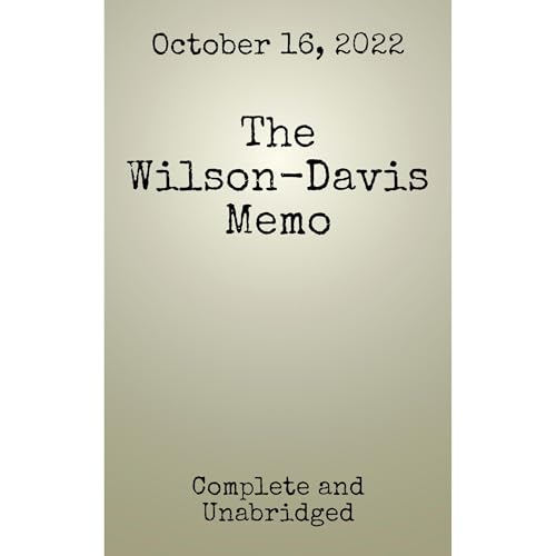 Cover of The Wilson-Davis Memo