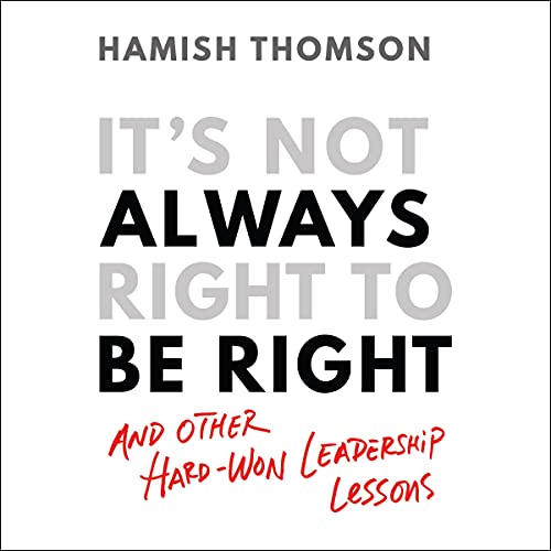 Cover of It's Not Always Right to Be Right