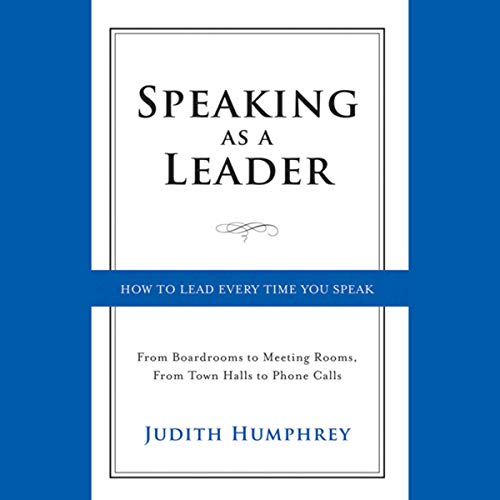 Cover of Speaking As a Leader