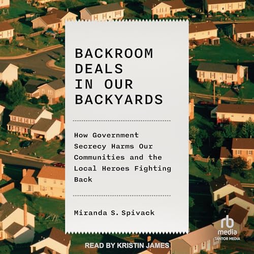 Cover of Backroom Deals in Our Backyards