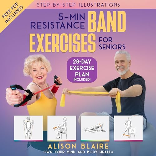 Cover of 5 Min Resistance Band Exercises for Seniors