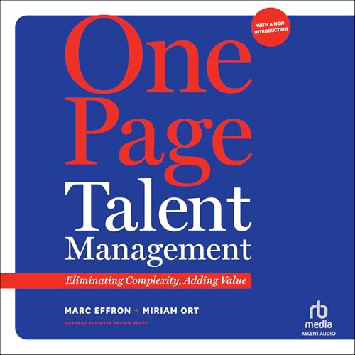 Cover of One Page Talent Management (With a New Introduction)