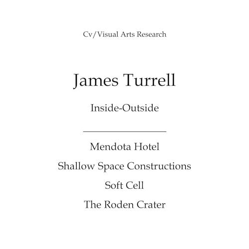 Cover of James Turrell: Inside Outside