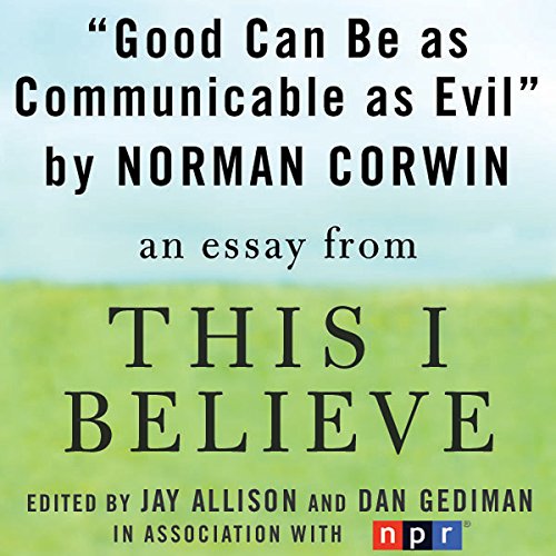 Cover of Good Can Be as Communicable as Evil