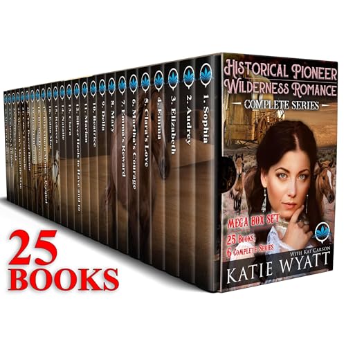 Cover of Historical Pioneer Wilderness Romance 25 Books 6 Complete Series
