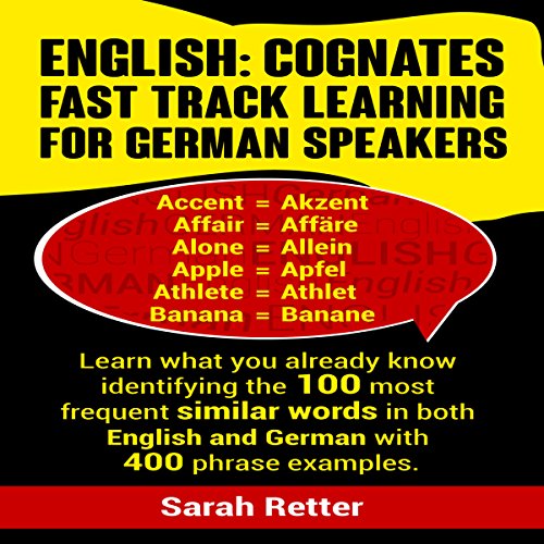 Cover of English: Cognates Fast Track Learning for German Speakers