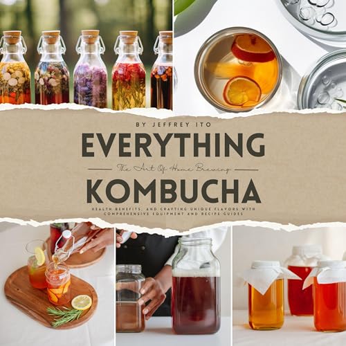 Cover of Everything Kombucha: The Art of Home Brewing, Health Benefits, and Crafting Unique Flavors with Comprehensive Equipment and Recipe Guides